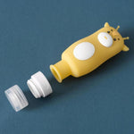 Scatola portaoggetti portatile per shampoo da viaggio, lozione per il corpo, bottiglia per cosmetici, Giraffe, White Horse, Blue Hippo