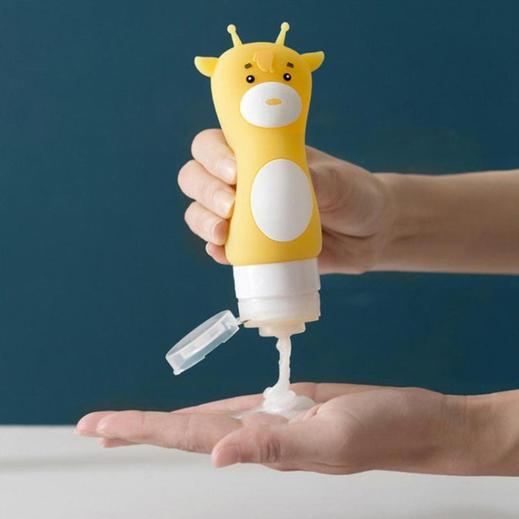 Scatola portaoggetti portatile per shampoo da viaggio, lozione per il corpo, bottiglia per cosmetici, Giraffe, White Horse, Blue Hippo