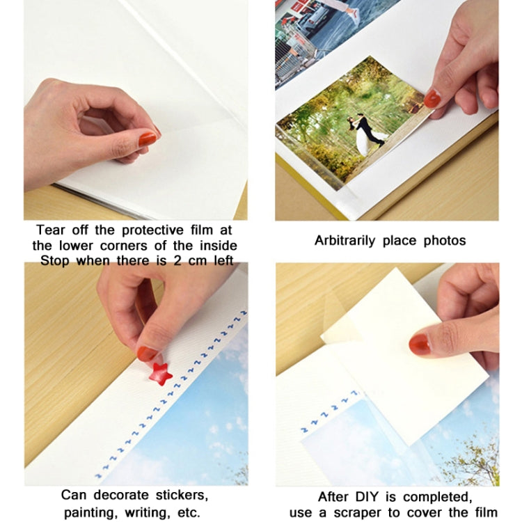 Album fotografico autoadesivo fatto a mano con arte retrò fai-da-te, 16 inch Blossom, 16 inch Bouquet, 16 inch Landscape, 16 inch Starry Night, 16 inch Ride The Wind And Waves, 16 inch Back To Nature, 16 inch Sunflower, 16 inch Starry Sky              ...