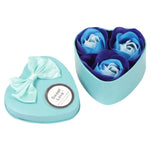 3 fiori di sapone Regali di San Valentino Regali Tanabata Regali creativi di nozze Rose in scatola di ferro a forma di cuore