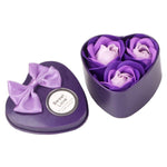 3 fiori di sapone Regali di San Valentino Regali Tanabata Regali creativi di nozze Rose in scatola di ferro a forma di cuore