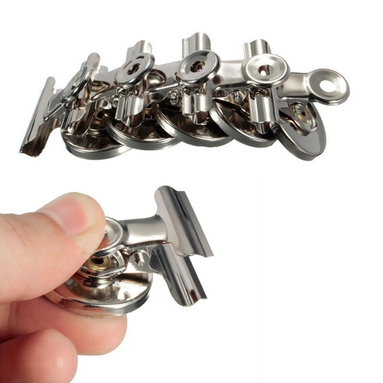 20 PCS Fermacarte a testa tonda in acciaio inossidabile Graffetta Cartella per ufficio Frigorifero Memo Clip da parete, Wall Memo Clip