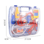 Set di stetoscopi di simulazione Scatola di medicinali portatile Giocattolo per giochi di ruolo da medico per bambini, Stethoscope Set (Purple), Stethoscope Set (Blue)