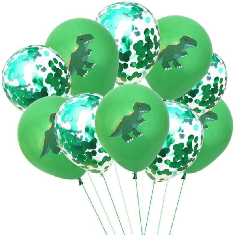 Set per feste a tema dinosauro Lettera di compleanno Tirare bandiera Pellicola in alluminio Paillettes Dinosauro Palloncino Decorazione per compleanno per bambini, Dinosaur Theme Party Set