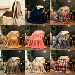 Coperta per divano invernale Coperta per pisolino da ufficio in pile di cashmere doppio spessore, 1x1.6m, 1.2x2m, 1.5x2m, 1.8x2m, 2x2.3m