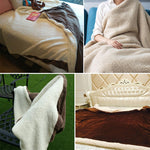 Coperta per divano invernale Coperta per pisolino da ufficio in pile di cashmere doppio spessore, 1x1.6m, 1.2x2m, 1.5x2m, 1.8x2m, 2x2.3m