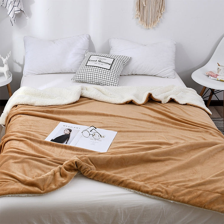 Coperta per divano invernale Coperta per pisolino da ufficio in pile di cashmere doppio spessore, 1x1.6m, 1.2x2m, 1.5x2m, 1.8x2m, 2x2.3m