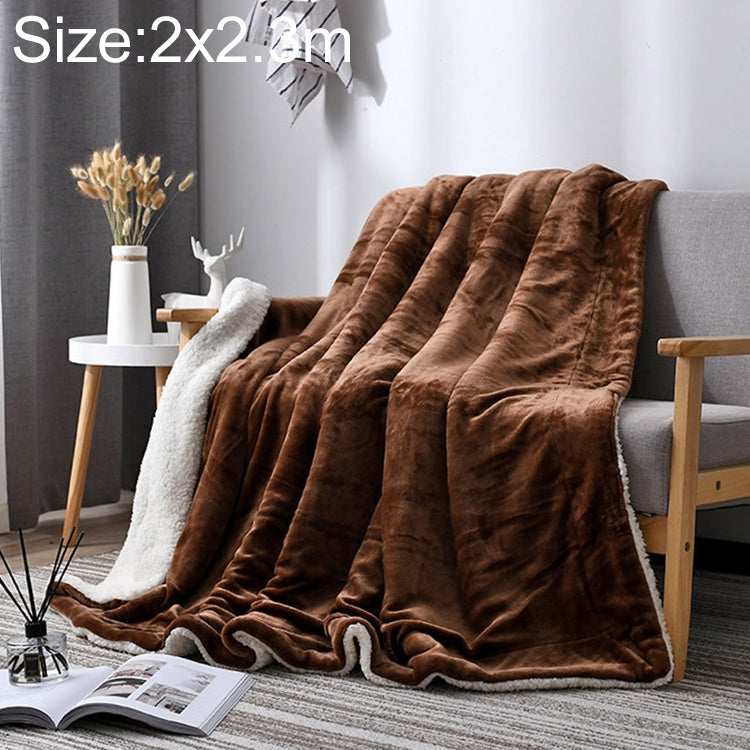 Coperta per divano invernale Coperta per pisolino da ufficio in pile di cashmere doppio spessore, 1x1.6m, 1.2x2m, 1.5x2m, 1.8x2m, 2x2.3m