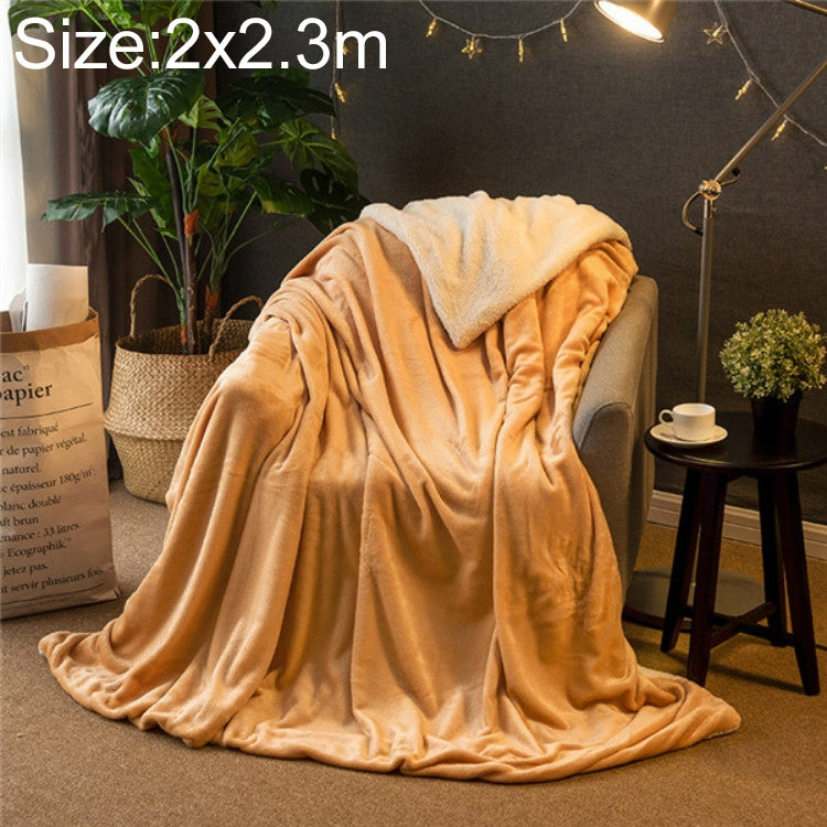 Coperta per divano invernale Coperta per pisolino da ufficio in pile di cashmere doppio spessore, 1x1.6m, 1.2x2m, 1.5x2m, 1.8x2m, 2x2.3m