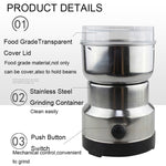 Macinacaffè elettrico multifunzionale con spina europea per erbe/spezie/noci/cereali/macinazione di chicchi di caffè, Coffee Grinder, EU Plug