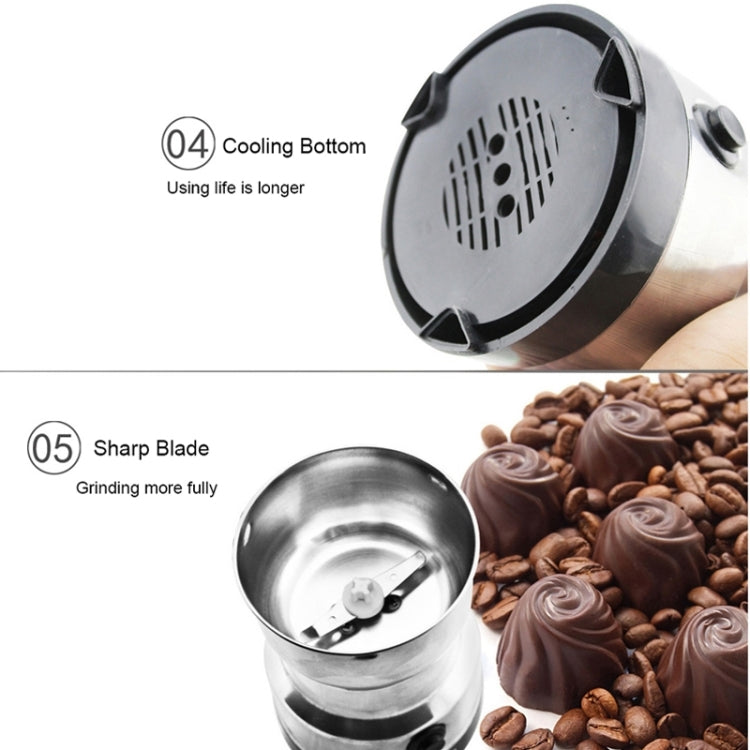 Macinacaffè elettrico multifunzionale con spina europea per erbe/spezie/noci/cereali/macinazione di chicchi di caffè, Coffee Grinder, EU Plug