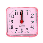 Sveglia quadrata con custodia trasparente, orologio elettronico da ufficio, da comodino, digitale compatto, per mini camera da letto