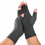 Un paio di guanti mezze dita sportivi traspiranti per l'assistenza sanitaria Guanti da pressione per artrite da allenamento per la riabilitazione, Gray S, Black Fiber S, Hemp Gray Dispensing S, Gray M, Black Fiber M, Hemp Gray Dispensing M, Gray L     ...
