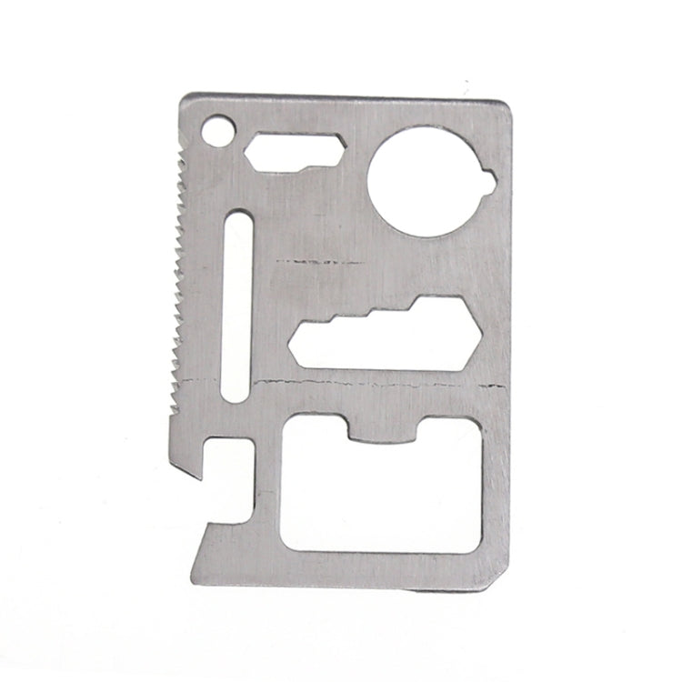 100 pezzi 11 in 1 taglierina portatile multifunzione per carte da esterno in acciaio inossidabile con custodia in pelle, dimensioni: 6,9 x 4,5 cm, 10 PCS