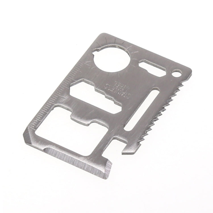 100 pezzi 11 in 1 taglierina portatile multifunzione per carte da esterno in acciaio inossidabile con custodia in pelle, dimensioni: 6,9 x 4,5 cm, 10 PCS