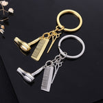 Accessori per auto portachiavi per auto con ciondolo fine creativo in metallo, Comb Shape(Gold), Comb Shape(Silver)