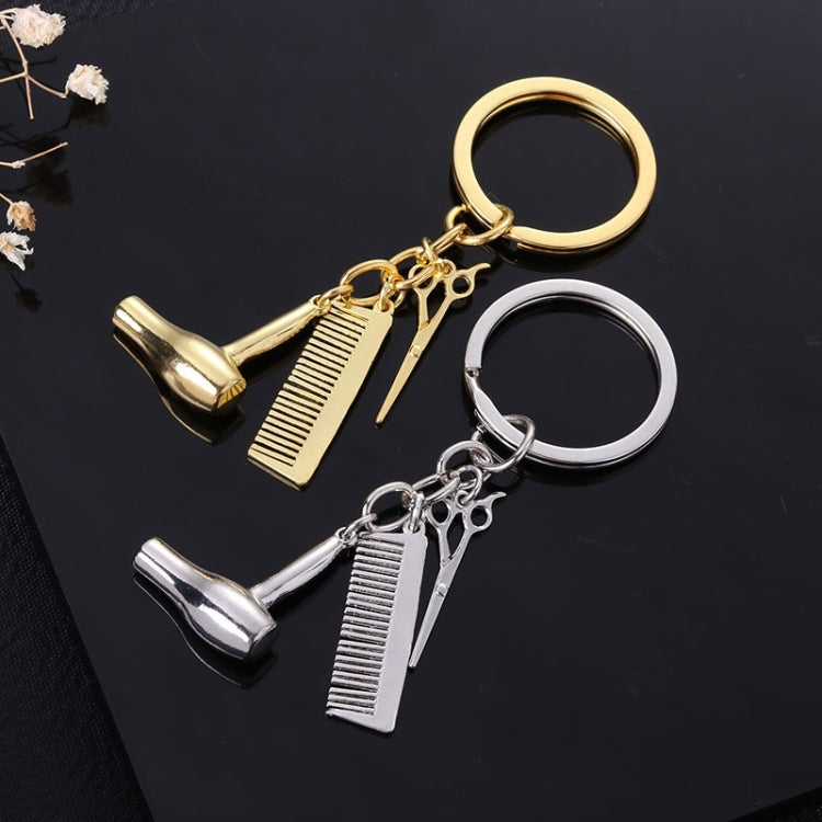 Accessori per auto portachiavi per auto con ciondolo fine creativo in metallo, Comb Shape(Gold), Comb Shape(Silver)