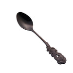 Piccolo mini cucchiaio da caffè con fiore di rosa in acciaio inossidabile, cucchiaio da tè, cucchiaino da tè, cucchiaio da dessert, stoviglie con manico lungo