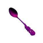 Piccolo mini cucchiaio da caffè con fiore di rosa in acciaio inossidabile, cucchiaio da tè, cucchiaino da tè, cucchiaio da dessert, stoviglie con manico lungo