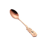Piccolo mini cucchiaio da caffè con fiore di rosa in acciaio inossidabile, cucchiaio da tè, cucchiaino da tè, cucchiaio da dessert, stoviglie con manico lungo