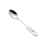 Piccolo mini cucchiaio da caffè con fiore di rosa in acciaio inossidabile, cucchiaio da tè, cucchiaino da tè, cucchiaio da dessert, stoviglie con manico lungo