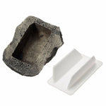 Scatola porta chiavi nascosta a forma di pietra 10x8x8 cm