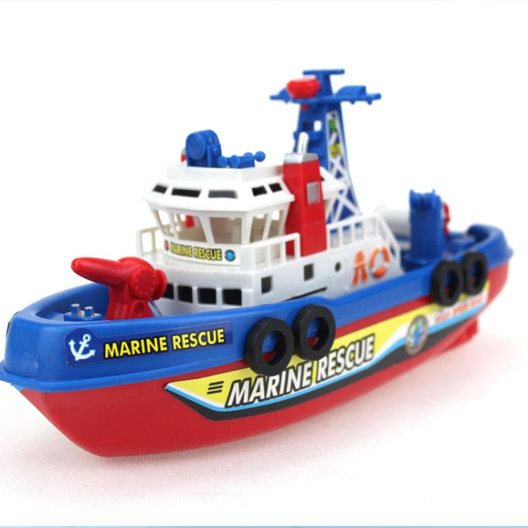 Giocattolo per doccia per bambini con barca dei pompieri da pesca elettrica con getto d'acqua e funzione di luce e suono, Electric Fishing Fire Boat