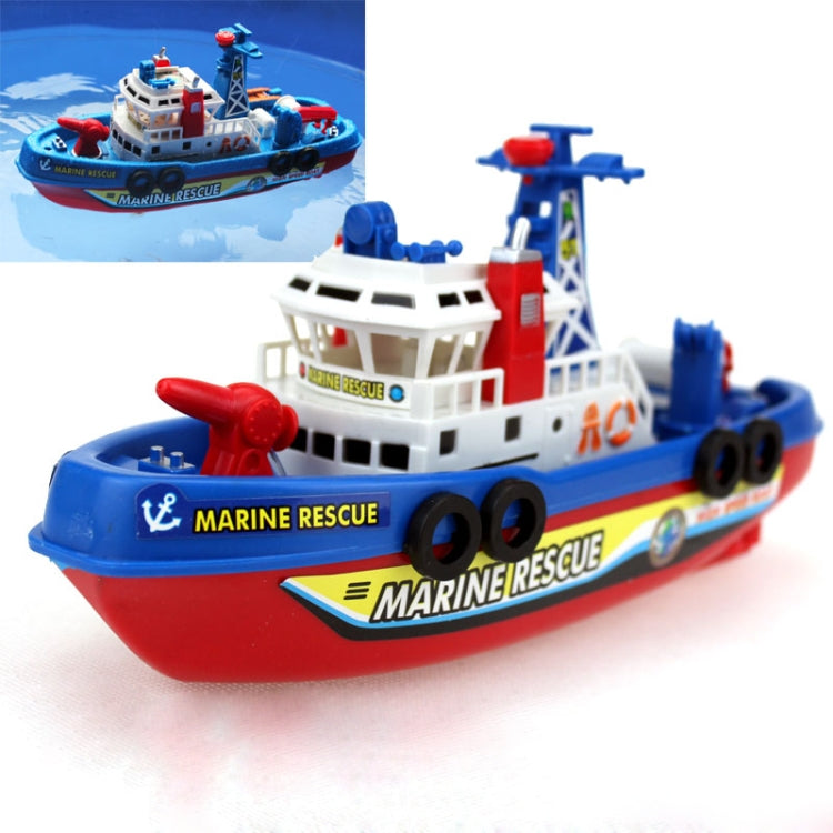 Giocattolo per doccia per bambini con barca dei pompieri da pesca elettrica con getto d'acqua e funzione di luce e suono, Electric Fishing Fire Boat