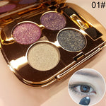 Palette di ombretti professionali per il trucco degli occhi Palette per il trucco dei cosmetici Gold Smoky Ombretto con glitter brillanti e diamanti