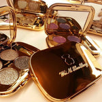 Palette di ombretti professionali per il trucco degli occhi Palette per il trucco dei cosmetici Gold Smoky Ombretto con glitter brillanti e diamanti
