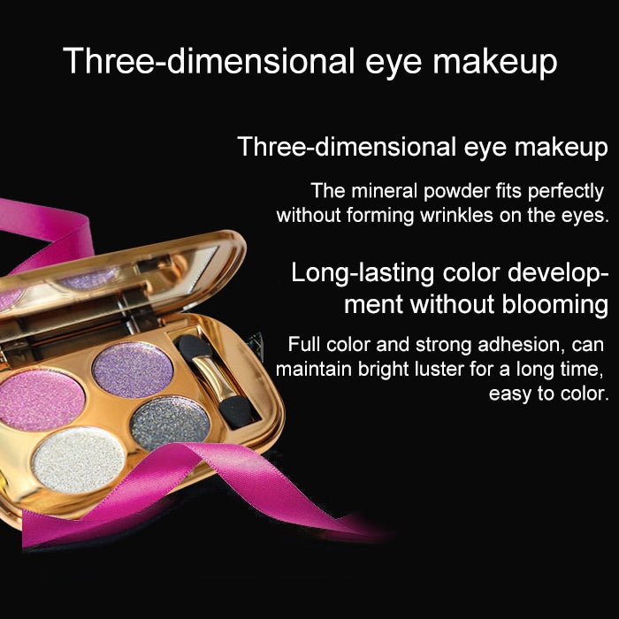 Palette di ombretti professionali per il trucco degli occhi Palette per il trucco dei cosmetici Gold Smoky Ombretto con glitter brillanti e diamanti