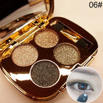 Palette di ombretti professionali per il trucco degli occhi Palette per il trucco dei cosmetici Gold Smoky Ombretto con glitter brillanti e diamanti