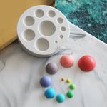 Stampo rotondo per torta fondente in silicone Strumento per la decorazione di cottura fai-da-te, Round Silicone(Grey), Round Silicone(Pink)