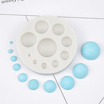 Stampo rotondo per torta fondente in silicone Strumento per la decorazione di cottura fai-da-te, Round Silicone(Grey), Round Silicone(Pink)