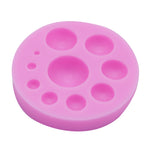 Stampo rotondo per torta fondente in silicone Strumento per la decorazione di cottura fai-da-te, Round Silicone(Grey), Round Silicone(Pink)