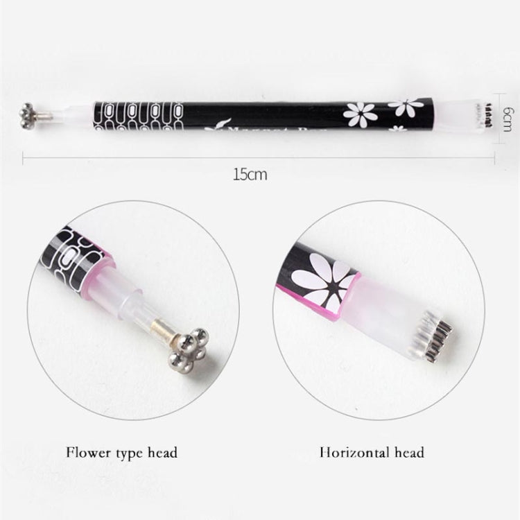 3 pezzi penna magnetica gel per occhi di gatto penna magnetica a doppia testa prugna branding fiore penna magnetica per unghie magnete per occhi di gatto nuovo strumento