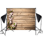 Panno di sfondo per fotografia fotografica 3D gourmet con venature del legno imitazione 1,25 x 0,8 m