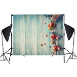 Panno di sfondo per fotografia fotografica 3D gourmet con venature del legno imitazione 1,25 x 0,8 m
