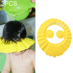 Cuffia per doccia sicura per bambini da 3 pezzi Cappello per visiera da bagno per bambini Cuffia per doccia regolabile per bambini Proteggi gli occhi Scudo per il lavaggio dei capelli per bambini Cappellino impermeabile, Pink+wave, Pink+earflaps       ...