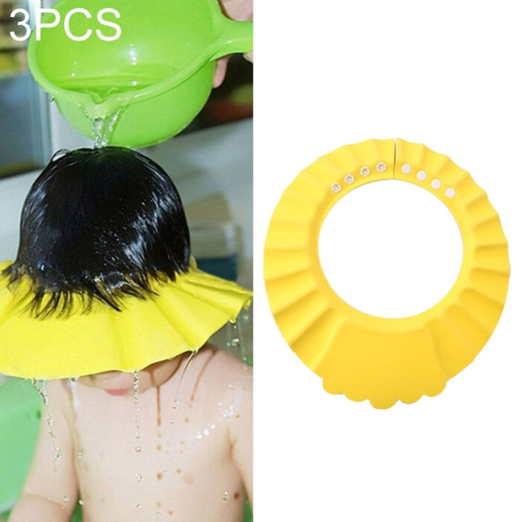 Cuffia per doccia sicura per bambini da 3 pezzi Cappello per visiera da bagno per bambini Cuffia per doccia regolabile per bambini Proteggi gli occhi Scudo per il lavaggio dei capelli per bambini Cappellino impermeabile, Pink+wave, Pink+earflaps       ...
