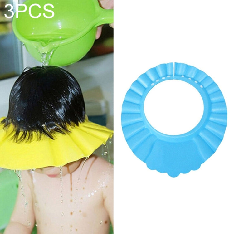 Cuffia per doccia sicura per bambini da 3 pezzi Cappello per visiera da bagno per bambini Cuffia per doccia regolabile per bambini Proteggi gli occhi Scudo per il lavaggio dei capelli per bambini Cappellino impermeabile, Pink+wave, Pink+earflaps       ...