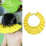 Cuffia per doccia sicura per bambini da 3 pezzi Cappello per visiera da bagno per bambini Cuffia per doccia regolabile per bambini Proteggi gli occhi Scudo per il lavaggio dei capelli per bambini Cappellino impermeabile, Pink+wave, Pink+earflaps       ...