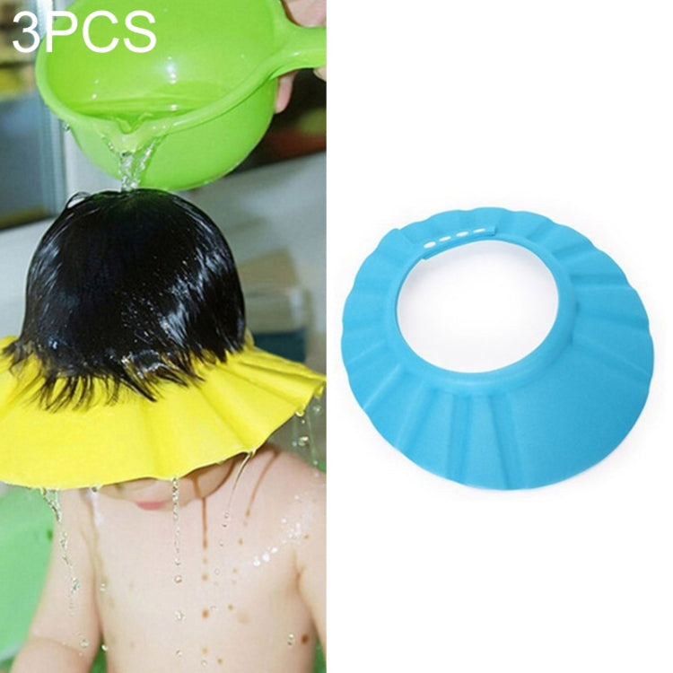 Cuffia per doccia sicura per bambini da 3 pezzi Cappello per visiera da bagno per bambini Cuffia per doccia regolabile per bambini Proteggi gli occhi Scudo per il lavaggio dei capelli per bambini Cappellino impermeabile, Pink+wave, Pink+earflaps       ...