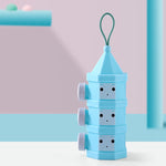 Scatola per latte in polvere a strati staccabile portatile per esterni Scatola per latte in polvere sigillata per bambini, 3 Grids, 4 Grids