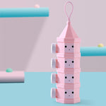 Scatola per latte in polvere a strati staccabile portatile per esterni Scatola per latte in polvere sigillata per bambini, 3 Grids, 4 Grids