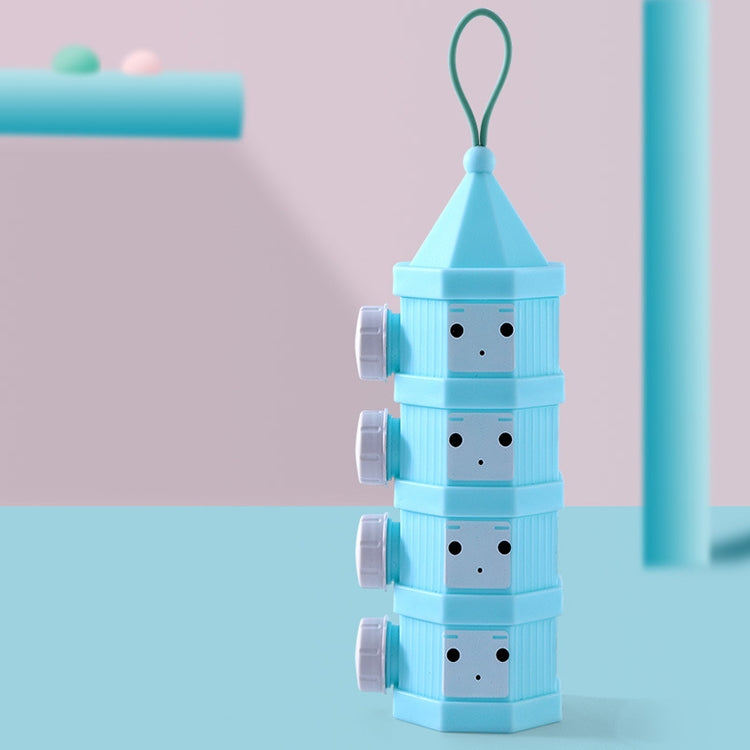 Scatola per latte in polvere a strati staccabile portatile per esterni Scatola per latte in polvere sigillata per bambini, 3 Grids, 4 Grids