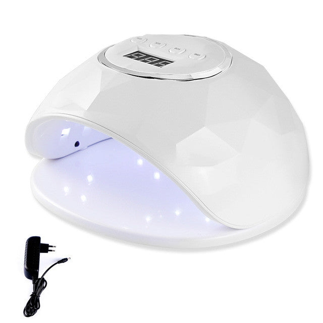 Lampada per unghie F6 UV LED Lampada per unghie a doppia mano che polimerizza lo smalto gel UV con sensore, timer e display LCD