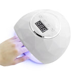 Lampada per unghie F6 UV LED Lampada per unghie a doppia mano che polimerizza lo smalto gel UV con sensore, timer e display LCD