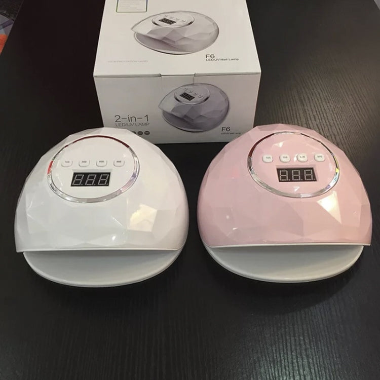Lampada per unghie F6 UV LED Lampada per unghie a doppia mano che polimerizza lo smalto gel UV con sensore, timer e display LCD