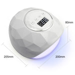 Lampada per unghie F6 UV LED Lampada per unghie a doppia mano che polimerizza lo smalto gel UV con sensore, timer e display LCD